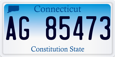 CT license plate AG85473