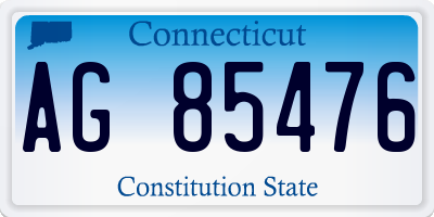 CT license plate AG85476