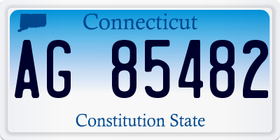 CT license plate AG85482