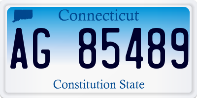 CT license plate AG85489