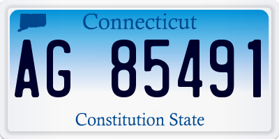 CT license plate AG85491
