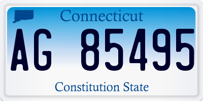 CT license plate AG85495