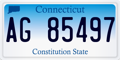 CT license plate AG85497