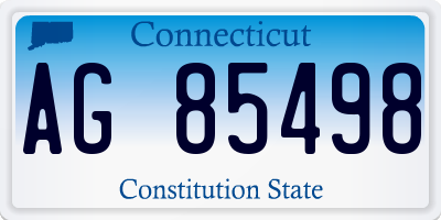 CT license plate AG85498