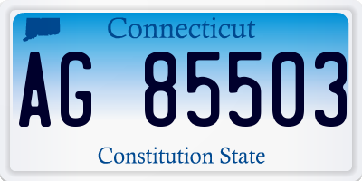 CT license plate AG85503