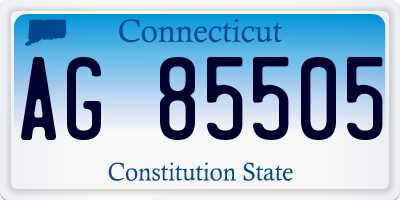 CT license plate AG85505