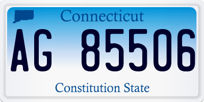 CT license plate AG85506