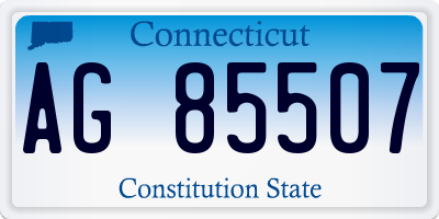 CT license plate AG85507