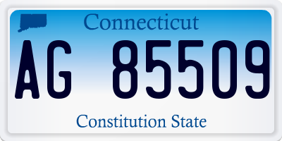 CT license plate AG85509
