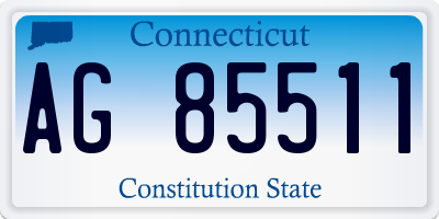 CT license plate AG85511