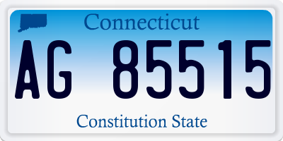 CT license plate AG85515