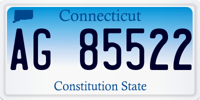 CT license plate AG85522