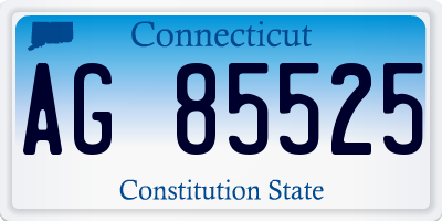 CT license plate AG85525