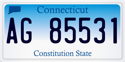 CT license plate AG85531