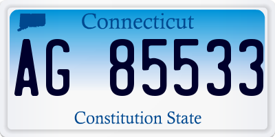 CT license plate AG85533