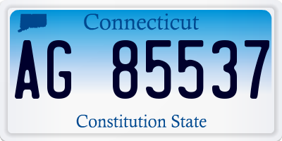 CT license plate AG85537