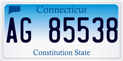 CT license plate AG85538
