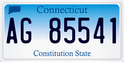 CT license plate AG85541
