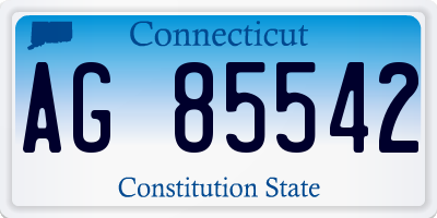 CT license plate AG85542