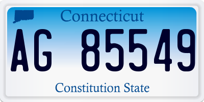 CT license plate AG85549