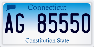 CT license plate AG85550