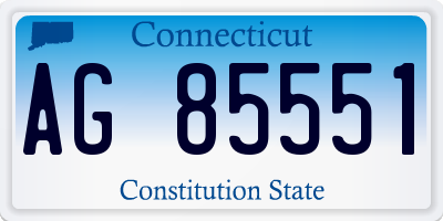 CT license plate AG85551