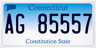 CT license plate AG85557