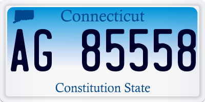 CT license plate AG85558