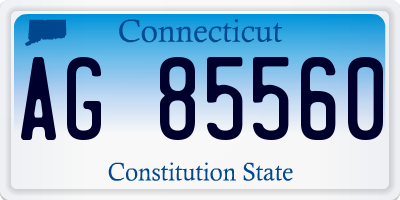 CT license plate AG85560