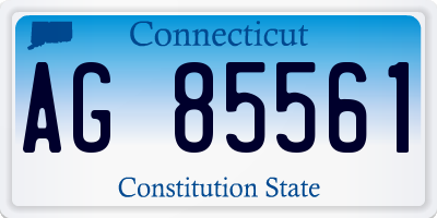 CT license plate AG85561