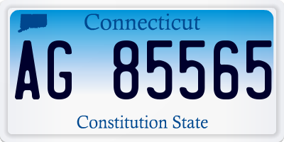 CT license plate AG85565
