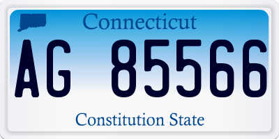 CT license plate AG85566