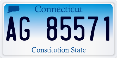 CT license plate AG85571