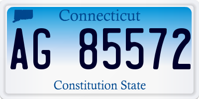 CT license plate AG85572