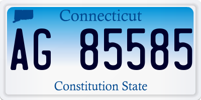 CT license plate AG85585