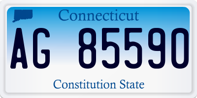 CT license plate AG85590