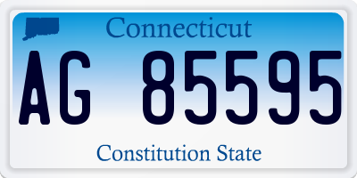 CT license plate AG85595