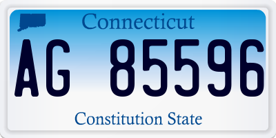 CT license plate AG85596