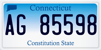 CT license plate AG85598