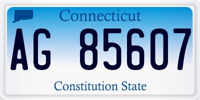 CT license plate AG85607
