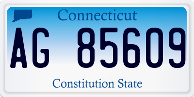 CT license plate AG85609