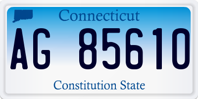 CT license plate AG85610