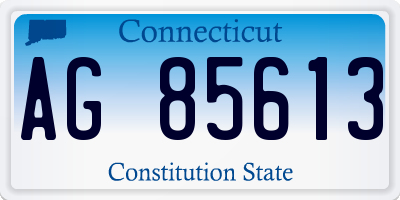 CT license plate AG85613