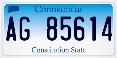 CT license plate AG85614