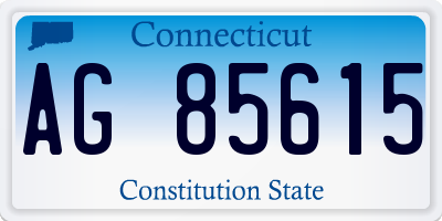 CT license plate AG85615