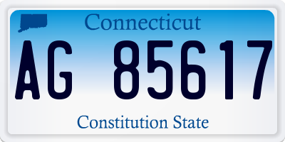 CT license plate AG85617