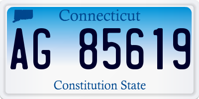 CT license plate AG85619