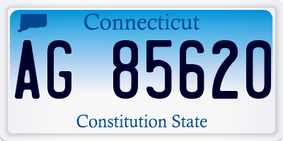 CT license plate AG85620