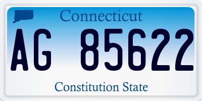 CT license plate AG85622