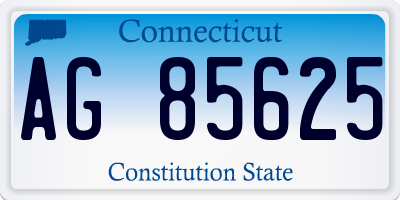 CT license plate AG85625